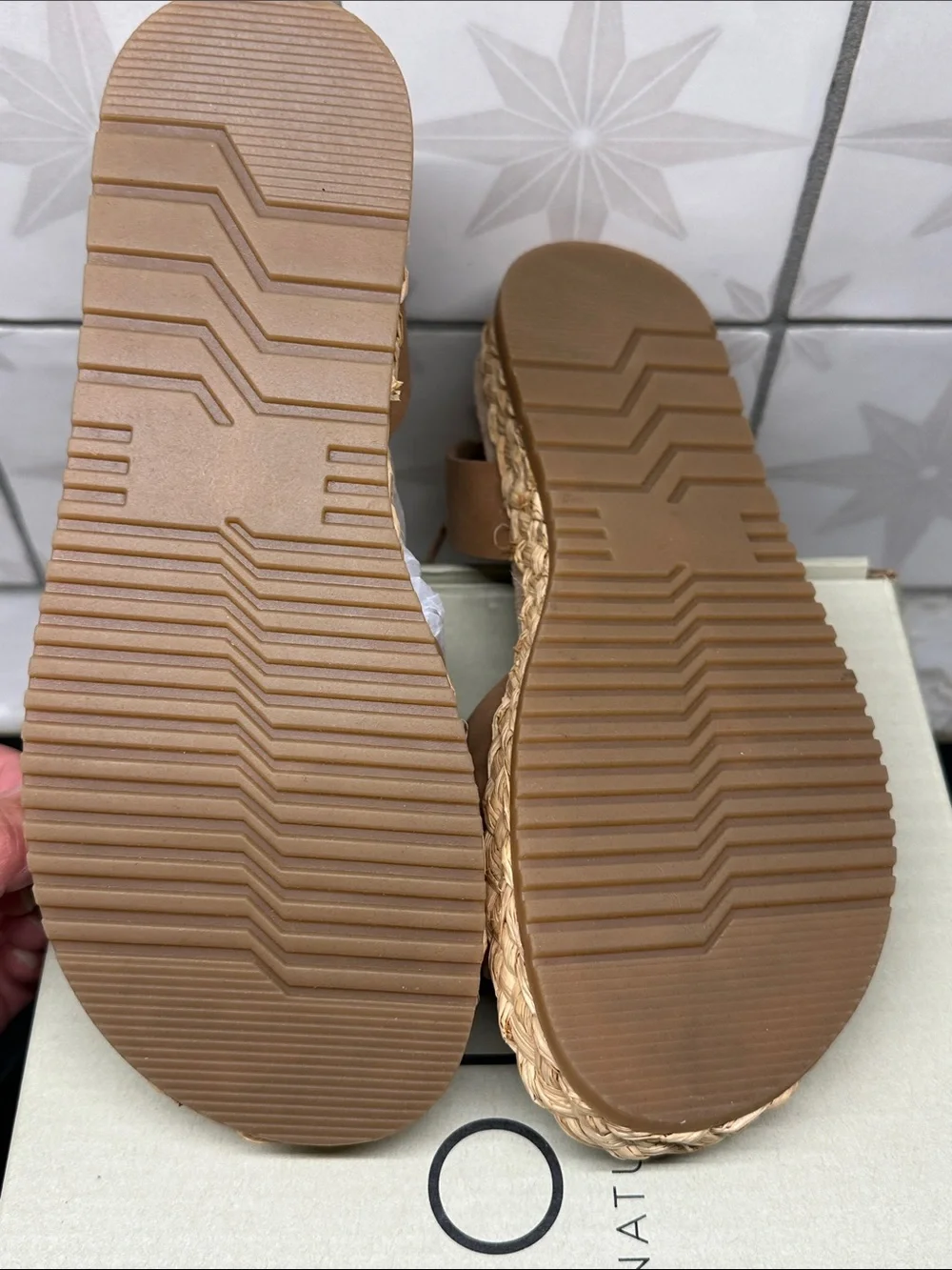 SOUL by NaturalizerWomen’s Tan Espadrille Wedge Sandals - Deara Size 6.5 NIB